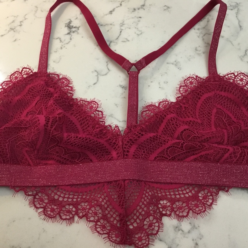 FREE PEOPLE Bralette Swept Away Eyelash Lace Bra - Picture 4 of 8